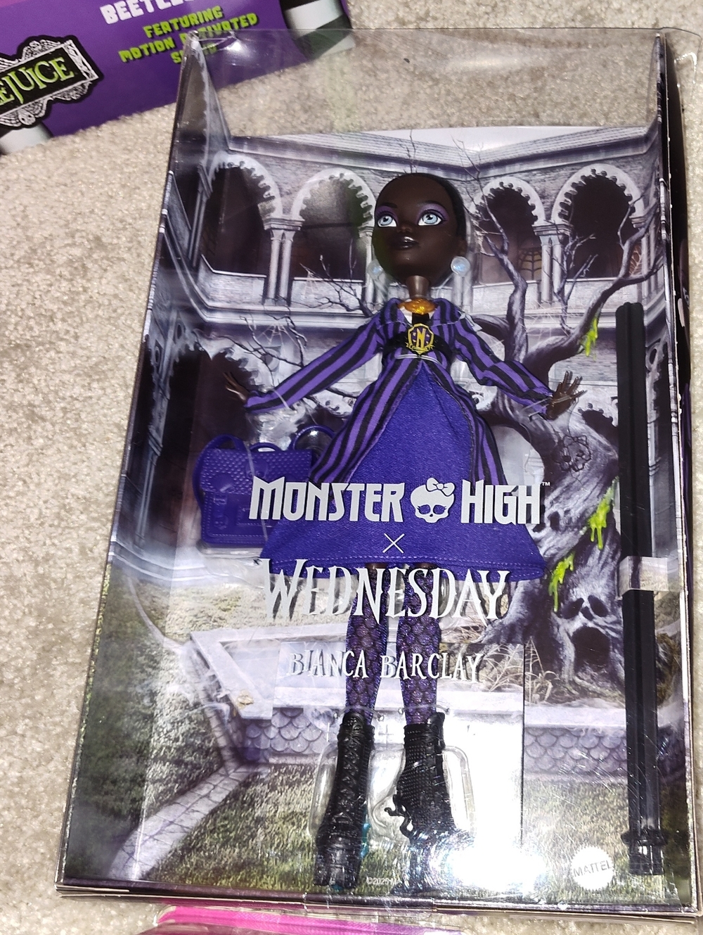 Monster High Bianca Barclay Doll in Purple and Black Outfit